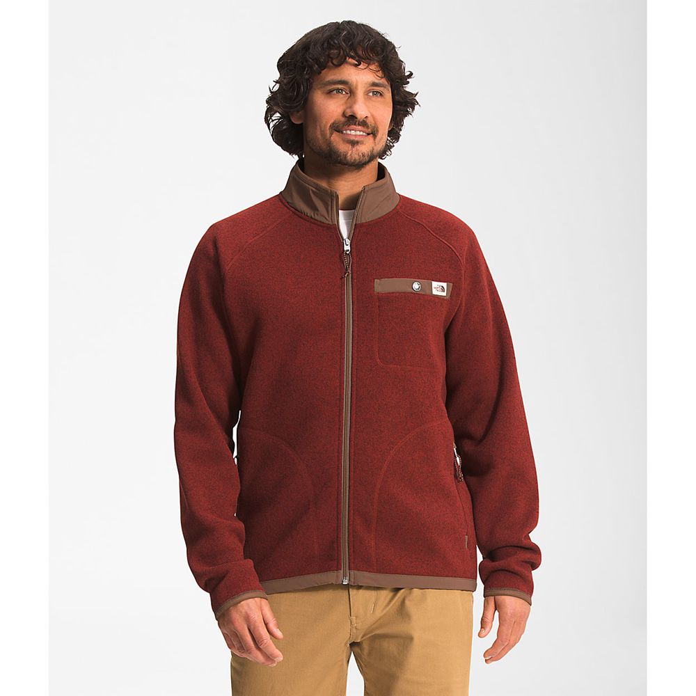 The North Face Fleece Full Zip Mens Australia - The North Face Gordon Lyons Dark Red (DQH-123967)